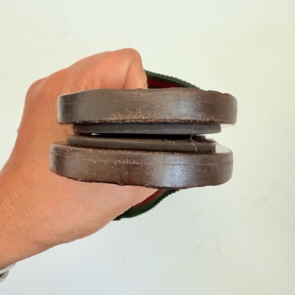 Gucci Black Leather Lifford interlocking GG web Thong Fabric flat sandals EU 40 - Picture 9 of 10